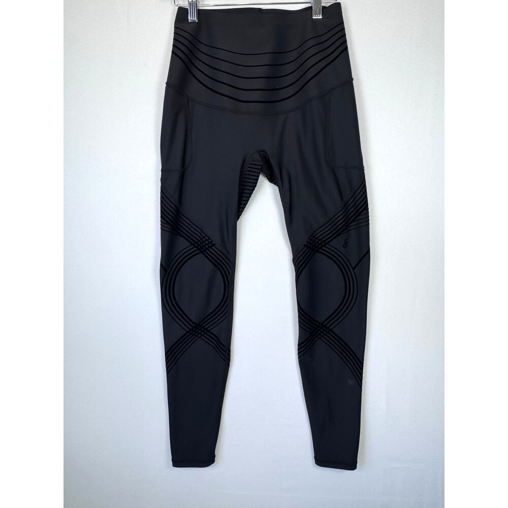 Fanka Women 8 Body Sculpt Side Pocket Leggings 2.0 Black Compression High Rise